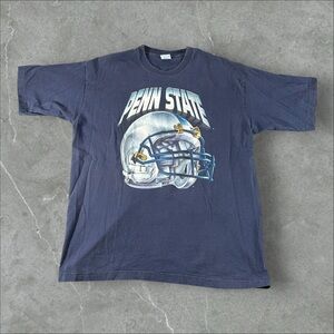Vintage Penn State Shirt Mens XL Navy Blue 90s Single Stitch Helmet Salem Sports